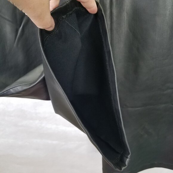 Maeve Colette Pants Women's Sz 0 Black Faux Leather Wide Leg Anthropologie 28x31 - Picture 8 of 16